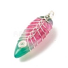 Natural Brazilian Agate Pendants PALLOY-JF01524-03-4