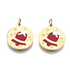 316 Surgical Stainless Steel Enamel Charms STAS-S116-390G-1