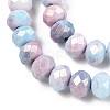 Ombre Effect Dyed Glass Beads Strands GLAA-C023-02-B06-3