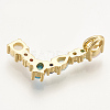 Brass Micro Pave Cubic Zirconia Pendants ZIRC-S061-64L-2