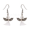 Lovely Wedding Dress Angel Dangle Earrings EJEW-JE00521-09-1