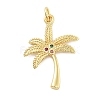 Rack Plating Brass Micro Pave Cubic Zirconia Pendants KK-Z071-53G-1