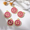 Golden Plated Alloy Enamel Charms ENAM-S118-08G-5