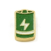 Rack Plating Brass Enamel Beads KK-U029-22G-06-1