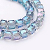 Electroplate Glass Bead Strands X-EGLA-R064-6mm-09-3