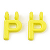 Rack Plating Spray Painted Alloy 2-Loop Link Pendants PALLOY-N176-01P-2
