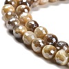 Electroplated Natural Tiger Eye Round Beads Strands G-L598-A04-01-4