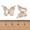 Brass Pave Faceted Glass Connector Charms FIND-Z020-03K-3