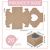 Square Kraft Paper Muffin Storage Gift Boxes CON-WH0095-95B-2