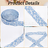Flower Polyester Ribbons SRIB-WH20020-053A-03-6