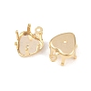 Heart Brass Sew on Prong Settings KK-C163-14A-G-2