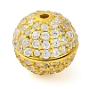 925 Sterling Silver Micro Pave Clear Cubic Zirconia Screw Clasps STER-U005-04G-1