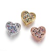 Eco-Friendly Brass Micro Pave Cubic Zirconia Slide Charms ZIRC-F094-22-03-RS-1