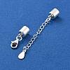 925 Sterling Silver Curb Chain Extender STER-G039-02D-S-2