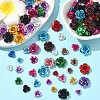 150Pcs 3 Styles Aluminum 3D Rose Flower FALUM-YW0001-02-3