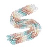 Electroplate Imitation Jade & Opaque & Transparent Glass Beads Strands EGLA-Q135-8MM-A08-2