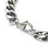 Men's 304 Stainless Steel Cuban Link Chain Bracelets STAS-A051-04B-2
