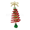 Christmas Electroplate Glass Pendants PALLOY-JF04364-03-1