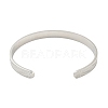 Titanium Steel Open Cuff Bangles for Women BJEW-G708-01A-P-3