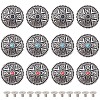 12 Sets 3 Colors Zinc Alloy Decorative Rivets BUTT-GF0001-21-1