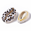 Printed Natural Cowrie Shell Beads SSHEL-R047-01-B02-3