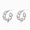 Brass Half Hoop Earrings KK-R117-033-NF-4