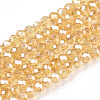 Electroplate Glass Beads Strands EGLA-A034-T1mm-A01-1