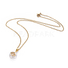 Brass Pendant Necklaces NJEW-I231-02G-2