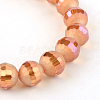 Faceted Round Electroplate Glass Bead Strands EGLA-S130-10mm-M-2