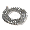 Opaque Solid Color Electroplate Glass Beads Strands EGLA-A039-P4mm-B14-2