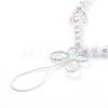 Transparent Acrylic Beaded Mobile Straps HJEW-JM00421-2