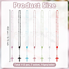 96Pcs 6 Colors Polyester & Resin Link Chain Rosary Bead Necklaces NJEW-GO0001-22-2
