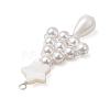 Shell Pearl Beaded Christmas Tree Big Pendants PALLOY-TA00169-4