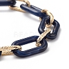 Acrylic & Aluminum Paperclip Chain Bracelets BJEW-JB05329-04-2
