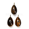 Natural Tiger Eye Pendants GG-CBA4625-02G-01-1