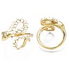 Real 18K Gold Plated Brass Micro Pave Cubic Zirconia Snake Wrap Cuff Rings RJEW-N037-005-NF-3