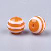 Round Striped Resin Beads RESI-R158-10mm-13-2