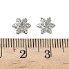 Brass Micro Pave Clear Cubic Zirconia Bead Caps KK-S350-11P-2