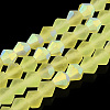 Imitate Austrian Crystal Bicone Frosted Glass Beads Strands LS-EGLA-A039-T4mm-MB21-1