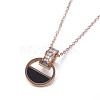 304 Stainless Steel Pendant Necklaces NJEW-O118-06-3