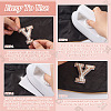 2 Sets 2 Colors Letter A-Z Imitation Pearl Cloth Patches PATC-TA0001-01-5