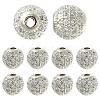 10Pcs Round Brass Micro Pave Cubic Zirconia Beads ZIRC-YW0001-26P-1