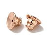 Rack Plating Brass Ear Nuts X-KK-G480-06RG-2