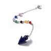 Mixed Gemstone Cone Dowsing Pendulum Pendants G-G983-04P-3