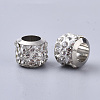 Polymer Clay Rhinestone European Beads RB-S055-18A-P-2