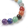 Natural/Synthetic Mixed Gemstone Beads Stretch Bracelets BJEW-JB03846-3