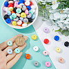 150Pcs 15 Colors Rondelle Silicone Focal Beads SIL-SC0002-26-3