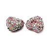Sparkling Acrylic Heart Beads with Rhinestone Embellishment OACR-NH0001-02A-02-2