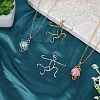 4Pcs 2 Colors Brass Pendants Cabochon Settings FIND-SC0017-24A-3