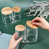 2Pcs Plastic with Wood Containers CON-NB0001-76-3